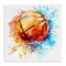 Stupell Industries Basketball Chromatic Splash Canvas Wall Art Design by LSR Design Studio